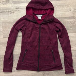 Columbia Women's Hooded Jacket - Berry with Black Trim